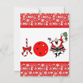 Pickleball Freude Weihnachten Party Rot und Weiß W Einladung