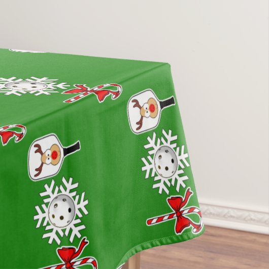 Pickleball Freude Weihnachten Party Rote grüne Sch Tischdecke (Beispiel)