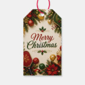 Pickleball Frohe Weihnachten  Geschenkanhänger (Rückseite)