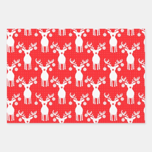 😍 Pickleball 🎄 frohe Weihnachten Geschenkpapier Set (Vorderseite)