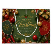 Pickleball Frohe Weihnachten Große Geschenktüte (Rückseite)