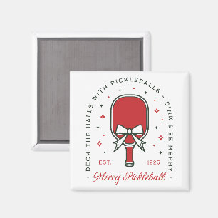 Pickleball frohe Weihnachten lustige Wortspiele äs Magnet
