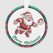 Pickleball Frohe Weihnachten Ornament (Vorderseite)