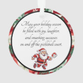 Pickleball Frohe Weihnachten Ornament (Rückseite)