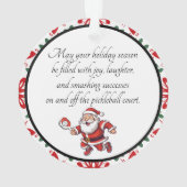 Pickleball Frohe Weihnachten Ornament (Rückseite)