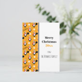 🐧 Pickleball Frohe Weihnachten 🎁 Postkarte (Stehend Vorderseite)