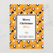 🐧 Pickleball Frohe Weihnachten 🎁 Postkarte (Vorderseite)