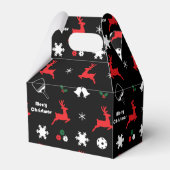 Pickleball Frohe Weihnachten 🎄 Schwarz Geschenkschachtel (Rückseite)