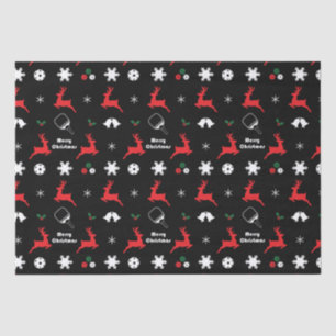 Pickleball Frohe Weihnachten 🎄 Schwarz Seidenpapier