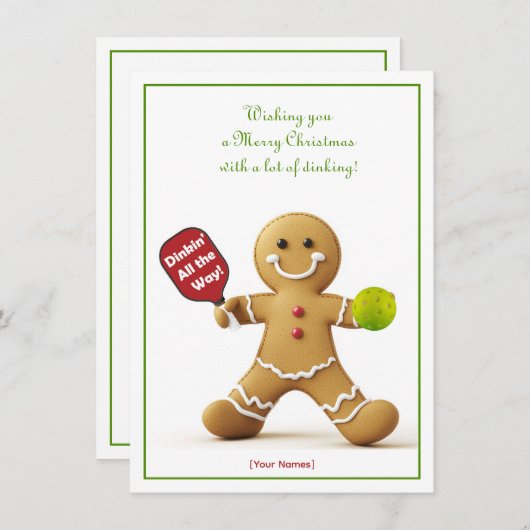 Pickleball 🎄 Frohe Weihnachten, Sondertext (Vorne/Hinten)