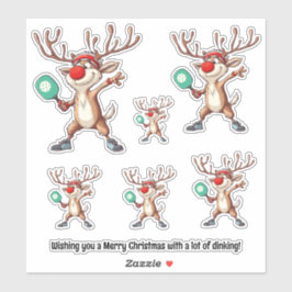 Pickleball 🎄 Frohe Weihnachten, Sondertext Aufkleber