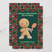 Pickleball 🎄 Frohe Weihnachten, Sondertext Feiertagskarte (Vorne/Hinten)