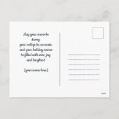 Pickleball 🎄 Frohe Weihnachten, Sondertext Feiertagspostkarte (Rückseite)