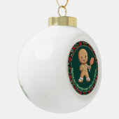 Pickleball 🎄 Frohe Weihnachten, Sondertext Keramik Kugel-Ornament (Links)
