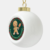 Pickleball 🎄 Frohe Weihnachten, Sondertext Keramik Kugel-Ornament (Rechts)