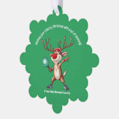Pickleball 🎄 Frohe Weihnachten, Sondertext Ornament Karte (Linke Ecke)