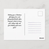 Pickleball 🎄 Frohe Weihnachten, Sondertext Postkarte (Rückseite)