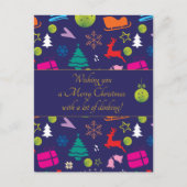 Pickleball 🎄 Frohe Weihnachten, Sondertext Postkarte (Vorderseite)