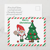 Pickleball Frohe Weihnachts-Postkarte Postkarte (Vorne/Hinten)
