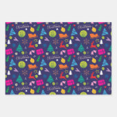  Pickleball 🎄 frohe Weihnachtswrapping Paper Shee Geschenkpapier Set (Vorderseite 3)