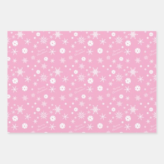 Pickleball 🎄 frohe Weihnachtswrapping Paper Shee Geschenkpapier Set (Vorderseite 2)