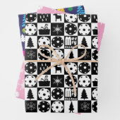 Pickleball 🎄 frohe Weihnachtswrapping Paper Shee Geschenkpapier Set (Beispiel)