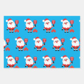 Pickleball 🎅 🎁 fröhliches Weihnachtswrapping Geschenkpapier Set (Vorderseite 3)