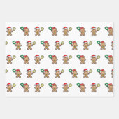 Pickleball 🎅 🎁 fröhliches Weihnachtswrapping Geschenkpapier Set (Vorderseite)
