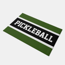 PICKLEBALL Fun Athletic Forest Green Black Streife