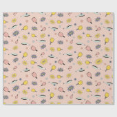 Pickleball! Fun farbiges Muster Geschenkpapier (Flach)