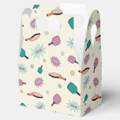 Pickleball! Fun farbiges Muster Geschenkschachtel (Geöffnet)