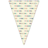 Pickleball! Fun farbiges Muster Wimpelkette (Erste Fahne)