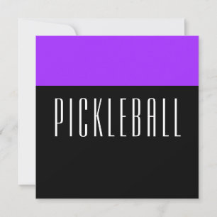 PICKLEBALL Fun Fett Lila schwarzer Farbblock Feiertagskarte