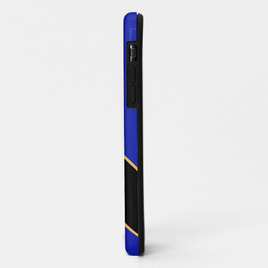 PICKLEBALL Fun Royal Blue Black Diagonal Streifen Case-Mate iPhone Hülle (Hinten/Links)