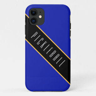 PICKLEBALL Fun Royal Blue Black Diagonal Streifen Case-Mate iPhone Hülle