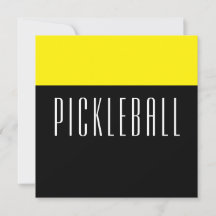 PICKLEBALL Fun Schwarz-Hellgelber Farbblock