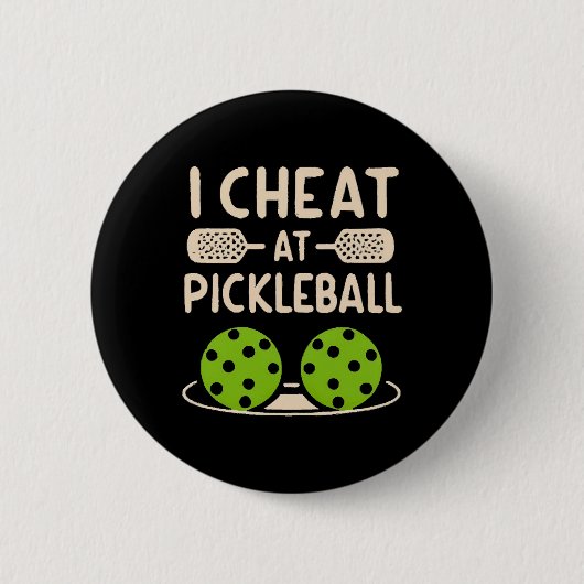 Pickleball Funny Button (Vorderseite)