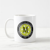Pickleball Funny Custom Quote Name Initial Black Kaffeetasse (Links)