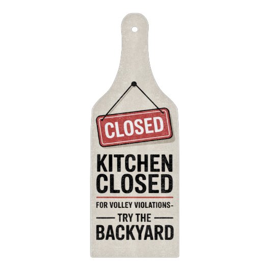Pickleball Funny kitchen closed sign Schneidebrett (Vorderseite)
