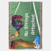 Pickleball Funny No Strings angefügt Decke (Vorderseite Vertikal)