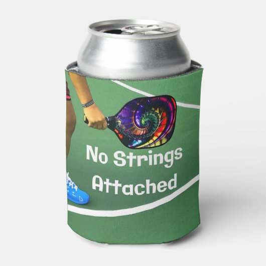 Pickleball Funny No Strings angefügt Dosenkühler (Kanne Vorderseite)