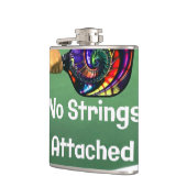 Pickleball Funny No Strings angefügt Flachmann (Links)