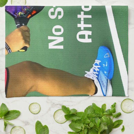 Pickleball Funny No Strings angefügt Geschirrtuch (Gefaltet)
