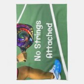 Pickleball Funny No Strings angefügt Geschirrtuch (Vertikal)