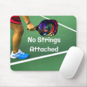 Pickleball Funny No Strings angefügt Mousepad (Mit Mouse)