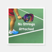 Pickleball Funny No Strings angefügt Serviette (Vorderseite)
