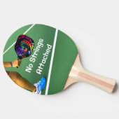 Pickleball Funny No Strings angefügt Tischtennis Schläger (Seitenansicht)