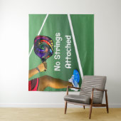 Pickleball Funny No Strings angefügt Wandteppich (Beispiel)