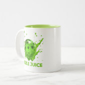 Pickleball Funny Pickle Juice Coffee oder Tee Tass Zweifarbige Tasse (Vorderseite Links)