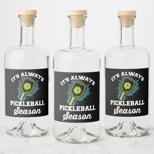 Pickleball Funny Pickleball Geschenke Alkoholflaschenetikett (Flaschen)
